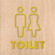 画像をギャラリービューアに読み込む, トイレット ピクト カッティングステッカー《TOILET》(超防水・防滴 UVカット 屋外使用可 /C002)