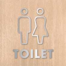 画像をギャラリービューアに読み込む, トイレット ピクト カッティングステッカー《TOILET》(超防水・防滴 UVカット 屋外使用可 /C002)