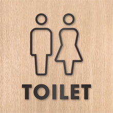 画像をギャラリービューアに読み込む, トイレット ピクト カッティングステッカー《TOILET》(超防水・防滴 UVカット 屋外使用可 /C002)