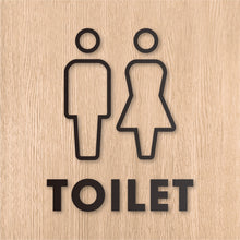 画像をギャラリービューアに読み込む, トイレット ピクト カッティングステッカー《TOILET》(超防水・防滴 UVカット 屋外使用可 /C002)