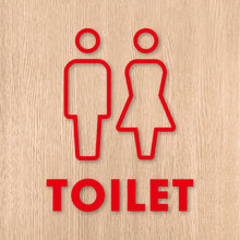 画像をギャラリービューアに読み込む, トイレット ピクト カッティングステッカー《TOILET》(超防水・防滴 UVカット 屋外使用可 /C002)