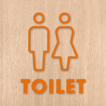 画像をギャラリービューアに読み込む, トイレット ピクト カッティングステッカー《TOILET》(超防水・防滴 UVカット 屋外使用可 /C002)