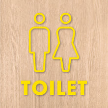 画像をギャラリービューアに読み込む, トイレット ピクト カッティングステッカー《TOILET》(超防水・防滴 UVカット 屋外使用可 /C002)