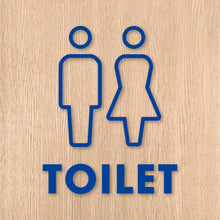 画像をギャラリービューアに読み込む, トイレット ピクト カッティングステッカー《TOILET》(超防水・防滴 UVカット 屋外使用可 /C002)