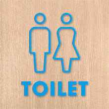 画像をギャラリービューアに読み込む, トイレット ピクト カッティングステッカー《TOILET》(超防水・防滴 UVカット 屋外使用可 /C002)