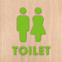 画像をギャラリービューアに読み込む, トイレット ピクト カッティングステッカー《TOILET》(超防水・防滴 UVカット 屋外使用可 /C002)