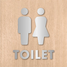 画像をギャラリービューアに読み込む, トイレット ピクト カッティングステッカー《TOILET》(超防水・防滴 UVカット 屋外使用可 /C002)