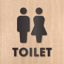 画像をギャラリービューアに読み込む, トイレット ピクト カッティングステッカー《TOILET》(超防水・防滴 UVカット 屋外使用可 /C002)