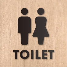 画像をギャラリービューアに読み込む, トイレット ピクト カッティングステッカー《TOILET》(超防水・防滴 UVカット 屋外使用可 /C002)