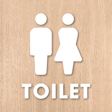 画像をギャラリービューアに読み込む, トイレット ピクト カッティングステッカー《TOILET》(超防水・防滴 UVカット 屋外使用可 /C002)