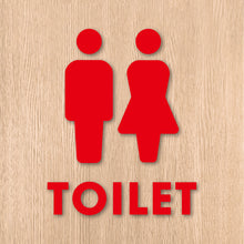 画像をギャラリービューアに読み込む, トイレット ピクト カッティングステッカー《TOILET》(超防水・防滴 UVカット 屋外使用可 /C002)