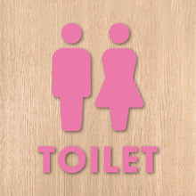 画像をギャラリービューアに読み込む, トイレット ピクト カッティングステッカー《TOILET》(超防水・防滴 UVカット 屋外使用可 /C002)