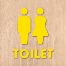 画像をギャラリービューアに読み込む, トイレット ピクト カッティングステッカー《TOILET》(超防水・防滴 UVカット 屋外使用可 /C002)