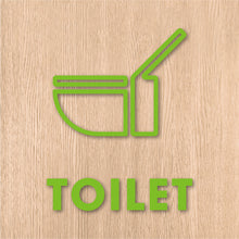 画像をギャラリービューアに読み込む, トイレット ピクト カッティングステッカー《TOILET》(超防水・防滴 UVカット 屋外使用可 /C002)
