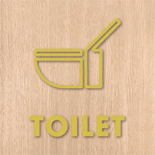 画像をギャラリービューアに読み込む, トイレット ピクト カッティングステッカー《TOILET》(超防水・防滴 UVカット 屋外使用可 /C002)
