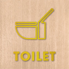 画像をギャラリービューアに読み込む, トイレット ピクト カッティングステッカー《TOILET》(超防水・防滴 UVカット 屋外使用可 /C002)