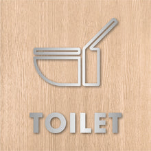 画像をギャラリービューアに読み込む, トイレット ピクト カッティングステッカー《TOILET》(超防水・防滴 UVカット 屋外使用可 /C002)
