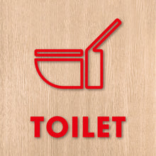 画像をギャラリービューアに読み込む, トイレット ピクト カッティングステッカー《TOILET》(超防水・防滴 UVカット 屋外使用可 /C002)