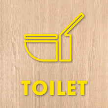 画像をギャラリービューアに読み込む, トイレット ピクト カッティングステッカー《TOILET》(超防水・防滴 UVカット 屋外使用可 /C002)