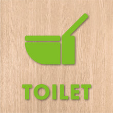 画像をギャラリービューアに読み込む, トイレット ピクト カッティングステッカー《TOILET》(超防水・防滴 UVカット 屋外使用可 /C002)