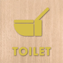 画像をギャラリービューアに読み込む, トイレット ピクト カッティングステッカー《TOILET》(超防水・防滴 UVカット 屋外使用可 /C002)