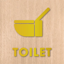 画像をギャラリービューアに読み込む, トイレット ピクト カッティングステッカー《TOILET》(超防水・防滴 UVカット 屋外使用可 /C002)