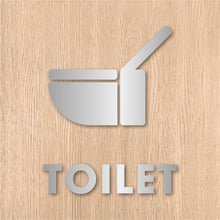 画像をギャラリービューアに読み込む, トイレット ピクト カッティングステッカー《TOILET》(超防水・防滴 UVカット 屋外使用可 /C002)