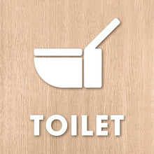 画像をギャラリービューアに読み込む, トイレット ピクト カッティングステッカー《TOILET》(超防水・防滴 UVカット 屋外使用可 /C002)