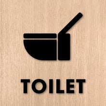 画像をギャラリービューアに読み込む, トイレット ピクト カッティングステッカー《TOILET》(超防水・防滴 UVカット 屋外使用可 /C002)