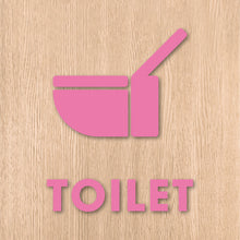 画像をギャラリービューアに読み込む, トイレット ピクト カッティングステッカー《TOILET》(超防水・防滴 UVカット 屋外使用可 /C002)