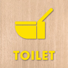画像をギャラリービューアに読み込む, トイレット ピクト カッティングステッカー《TOILET》(超防水・防滴 UVカット 屋外使用可 /C002)