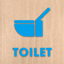 画像をギャラリービューアに読み込む, トイレット ピクト カッティングステッカー《TOILET》(超防水・防滴 UVカット 屋外使用可 /C002)