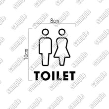 画像をギャラリービューアに読み込む, トイレット ピクト カッティングステッカー《TOILET》(超防水・防滴 UVカット 屋外使用可 /C002)