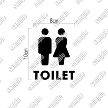 画像をギャラリービューアに読み込む, トイレット ピクト カッティングステッカー《TOILET》(超防水・防滴 UVカット 屋外使用可 /C002)