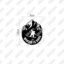 画像をギャラリービューアに読み込む, スノーボード カッティングステッカー《WINTER IS OURS》(超防水・防滴 UVカット 屋外使用可 /C027)