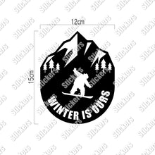 画像をギャラリービューアに読み込む, スノーボード カッティングステッカー《WINTER IS OURS》(超防水・防滴 UVカット 屋外使用可 /C027)
