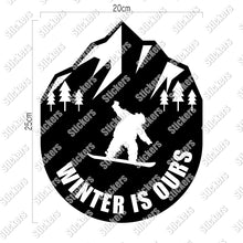 画像をギャラリービューアに読み込む, スノーボード カッティングステッカー《WINTER IS OURS》(超防水・防滴 UVカット 屋外使用可 /C027)