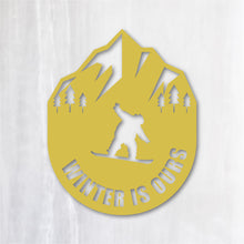 画像をギャラリービューアに読み込む, スノーボード カッティングステッカー《WINTER IS OURS》(超防水・防滴 UVカット 屋外使用可 /C027)