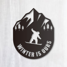 画像をギャラリービューアに読み込む, スノーボード カッティングステッカー《WINTER IS OURS》(超防水・防滴 UVカット 屋外使用可 /C027)
