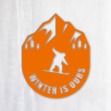 画像をギャラリービューアに読み込む, スノーボード カッティングステッカー《WINTER IS OURS》(超防水・防滴 UVカット 屋外使用可 /C027)