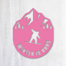 画像をギャラリービューアに読み込む, スノーボード カッティングステッカー《WINTER IS OURS》(超防水・防滴 UVカット 屋外使用可 /C027)