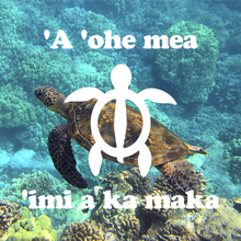 画像をギャラリービューアに読み込む, ハワイ ホヌ カッティングステッカー《Hawaii Honu》(超防水・防滴 UVカット 屋外使用可 /C109)