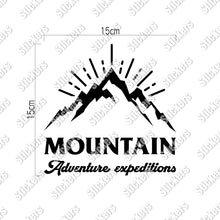 画像をギャラリービューアに読み込む, 山岳探検隊 カッティングステッカー《Mountain Adventure Expeditions》(超防水・防滴 UVカット 屋外使用可 /C039)