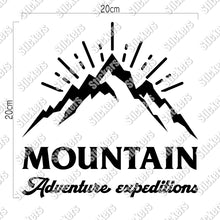 画像をギャラリービューアに読み込む, 山岳探検隊 カッティングステッカー《Mountain Adventure Expeditions》(超防水・防滴 UVカット 屋外使用可 /C039)