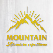 画像をギャラリービューアに読み込む, 山岳探検隊 カッティングステッカー《Mountain Adventure Expeditions》(超防水・防滴 UVカット 屋外使用可 /C039)