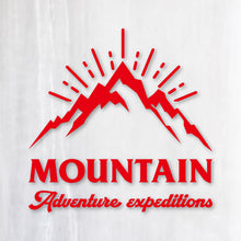 画像をギャラリービューアに読み込む, 山岳探検隊 カッティングステッカー《Mountain Adventure Expeditions》(超防水・防滴 UVカット 屋外使用可 /C039)