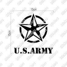画像をギャラリービューアに読み込む, アーミースター カッティングステッカー《ARMY STAR》(名入れOK 超防水・防滴 UVカット 屋外使用可 /C017)