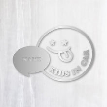 画像をギャラリービューアに読み込む, KIDS IN CAR キッズ イン カー|カッティングステッカー 名入れOK 超防水・防滴 UVカット 屋外使用可 /C013