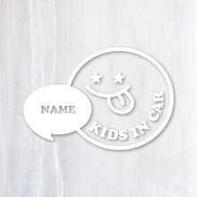 画像をギャラリービューアに読み込む, KIDS IN CAR キッズ イン カー|カッティングステッカー 名入れOK 超防水・防滴 UVカット 屋外使用可 /C013