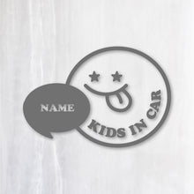 画像をギャラリービューアに読み込む, KIDS IN CAR キッズ イン カー|カッティングステッカー 名入れOK 超防水・防滴 UVカット 屋外使用可 /C013